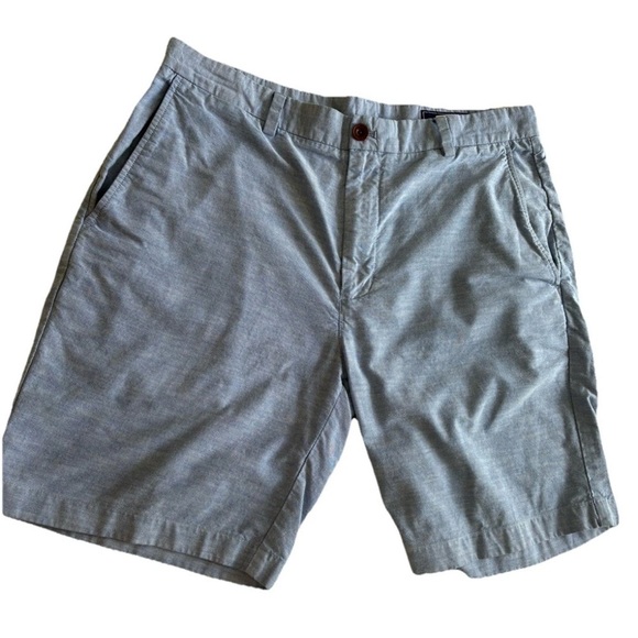 Vineyard Vines Men’s 100% Cotton Shorts Blue Size 35- Light Blue Textured Weave - Picture 2 of 6